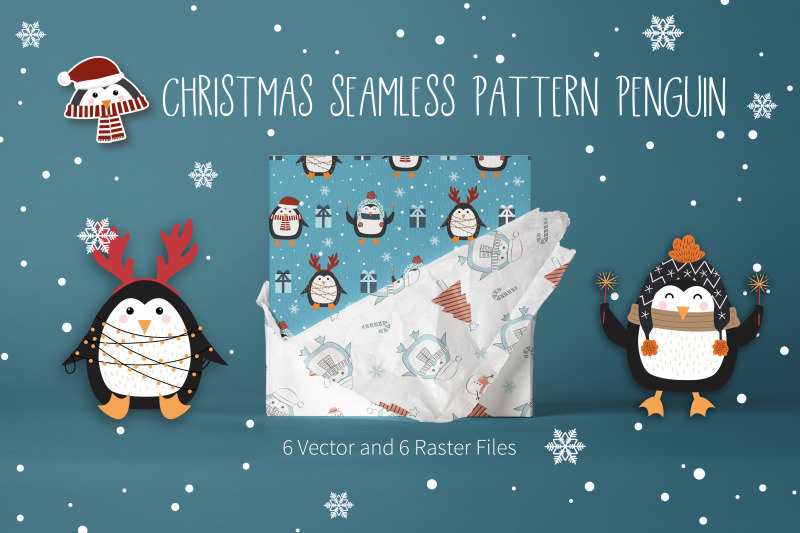 christmas-seamless-pattern-penguin