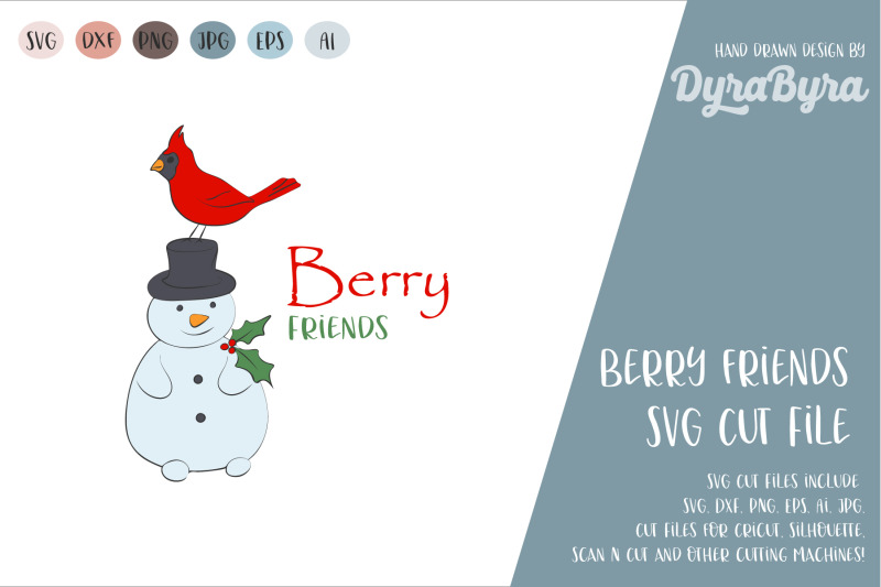 best-friends-svg-cardinal-bird-and-snowman-svg-cut-file