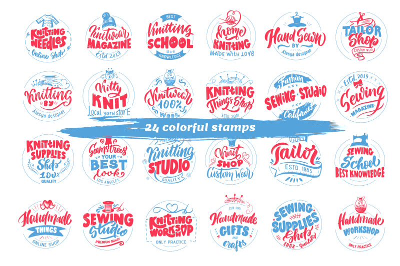hand-drawn-stamps-set