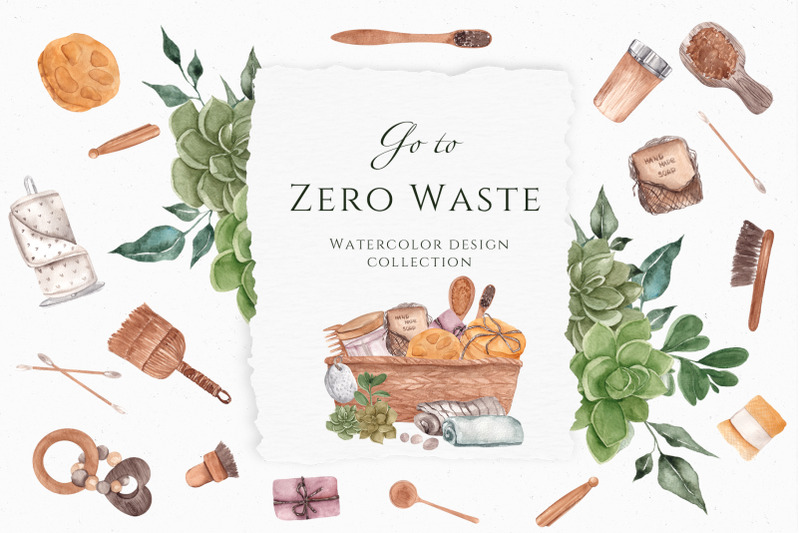 go-to-zero-waste-watercolor-aesthetic-collection