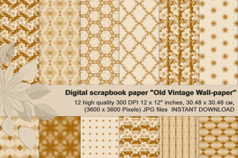 ancient-white-beige-floral-and-geometrical-digital-paper