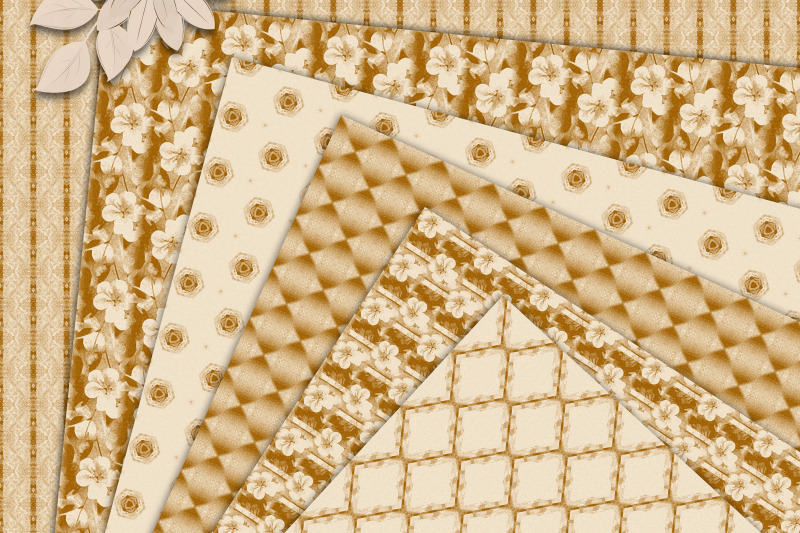 ancient-white-beige-floral-and-geometrical-digital-paper