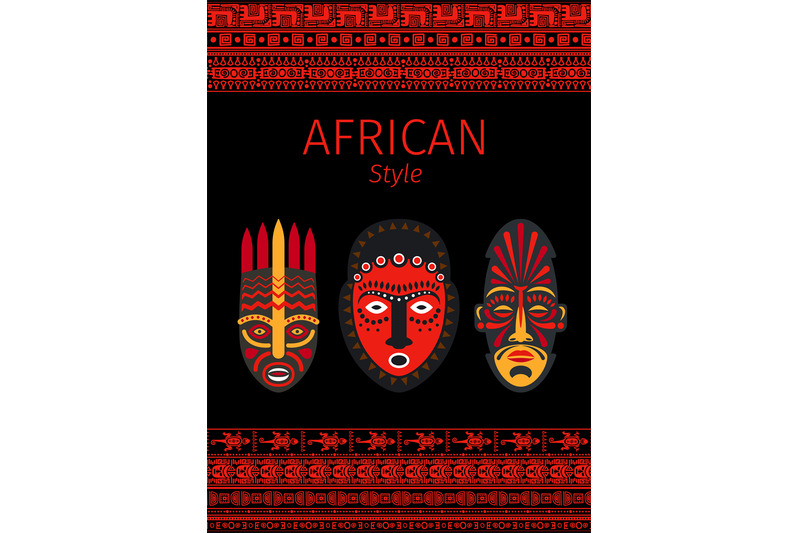 african-style-red-borders-and-mask