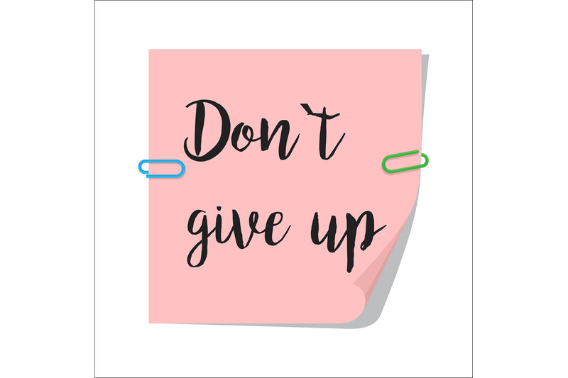 dont-give-up-paper-note