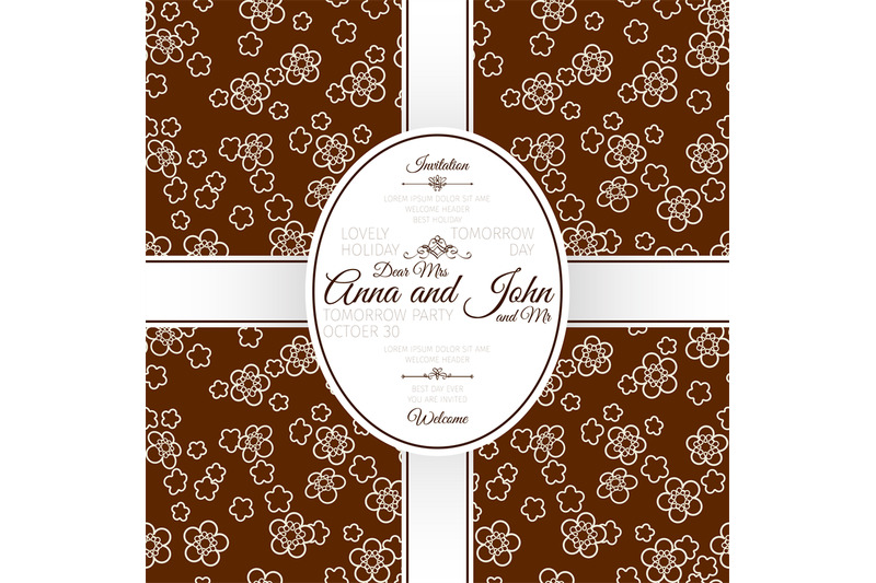 invitation-card-with-brown-japanese-pattern