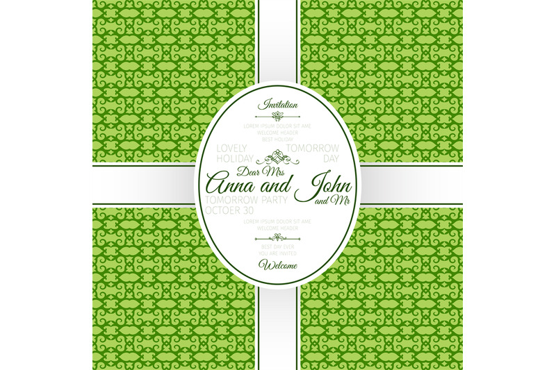 invitation-card-with-green-geometric-pattern