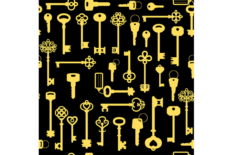 vintage-golden-key-seamless-pattern