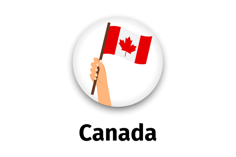 canada-flag-in-hand-round-icon