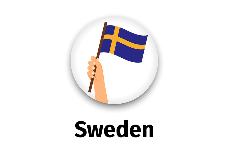 sweden-flag-in-hand-round-icon
