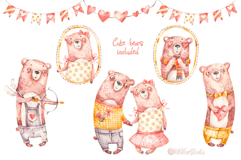 cozy-valentines-day-lovely-bears-watercolor-collection
