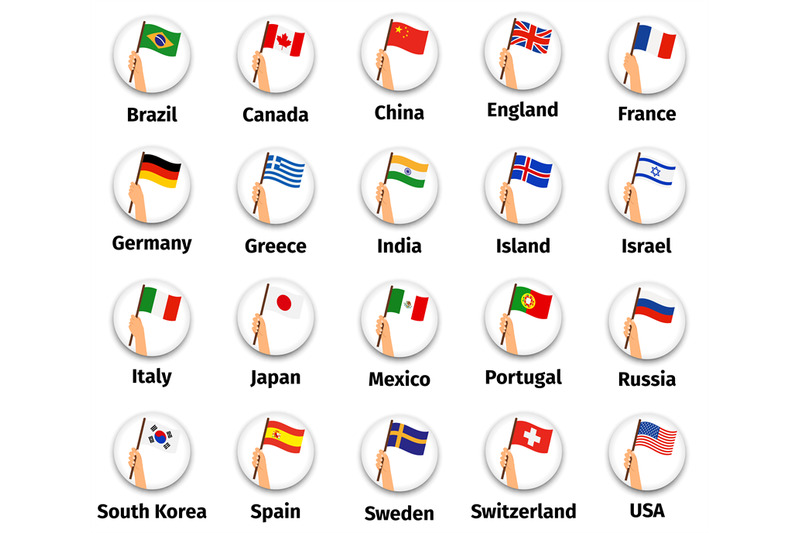 wolrd-flags-set-in-hand