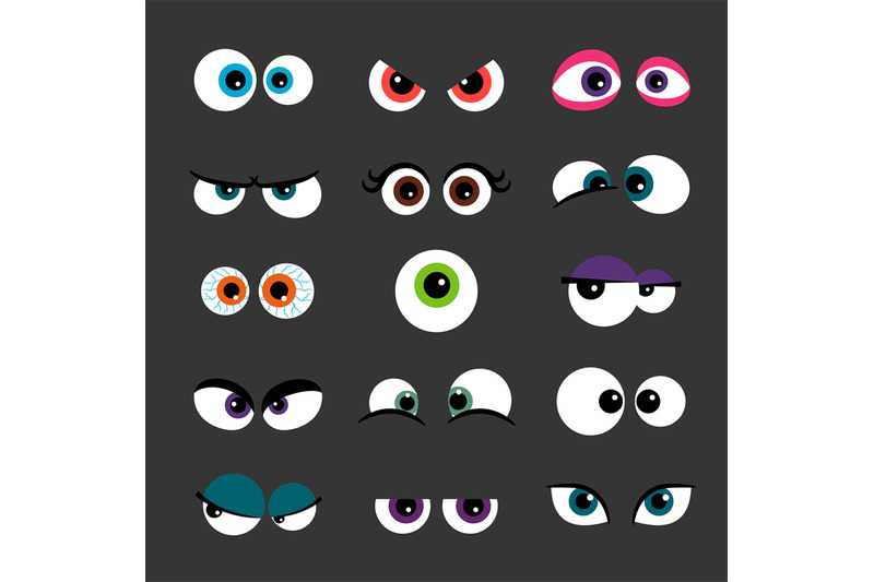 eyes-set-vector-illustration-funny-comic-monster-eyes