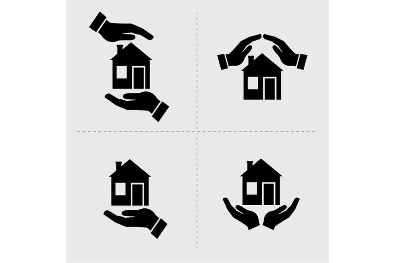 save-house-icons-houses-in-hands-home-repair-and-maintenance-insura