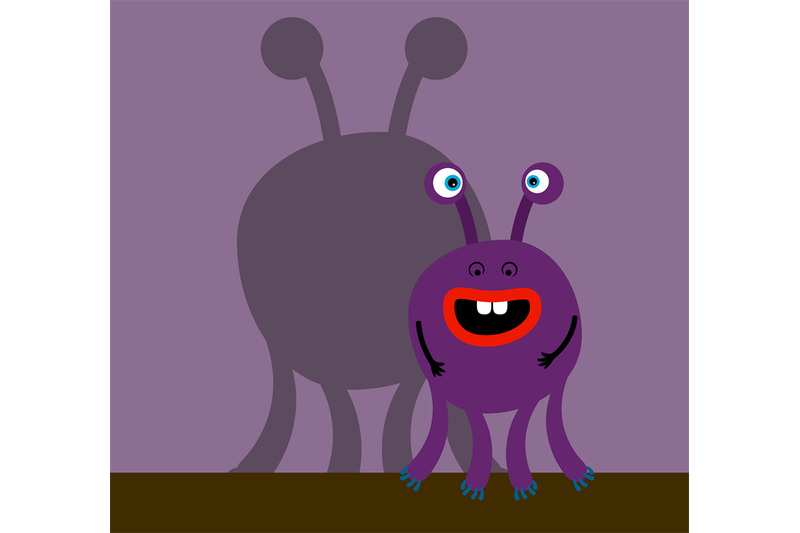 surprized-monster-with-shadow