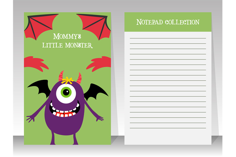cute-notebook-template-with-happy-monster