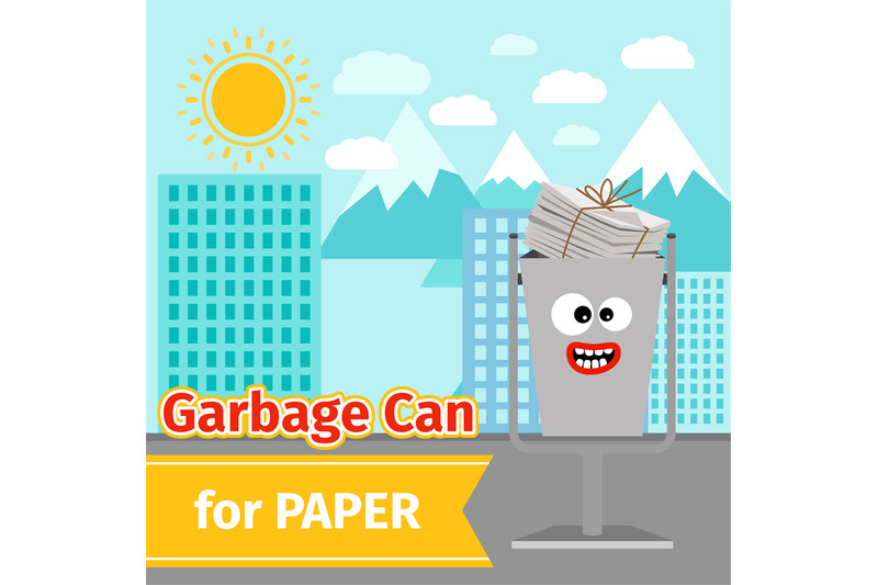 paper-trash-can-with-monster-face