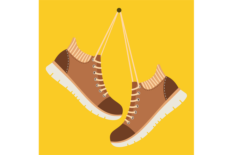 brown-shoes-hang-on-laces