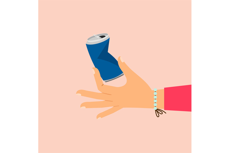 woman-hand-holding-broken-aluminum-can