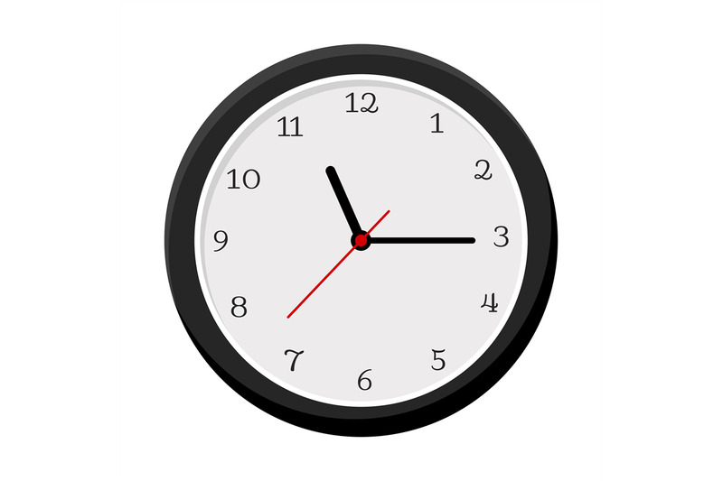 simple-wall-clock-isolated-on-white