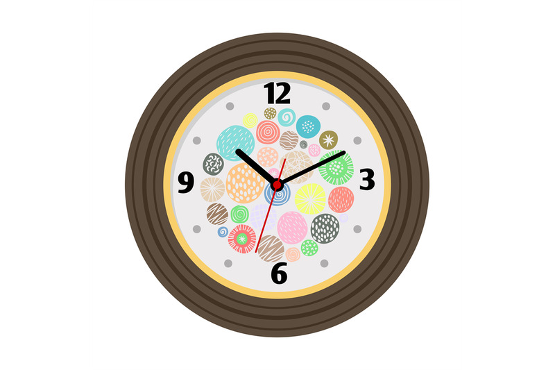 wall-clock-with-artistic-background