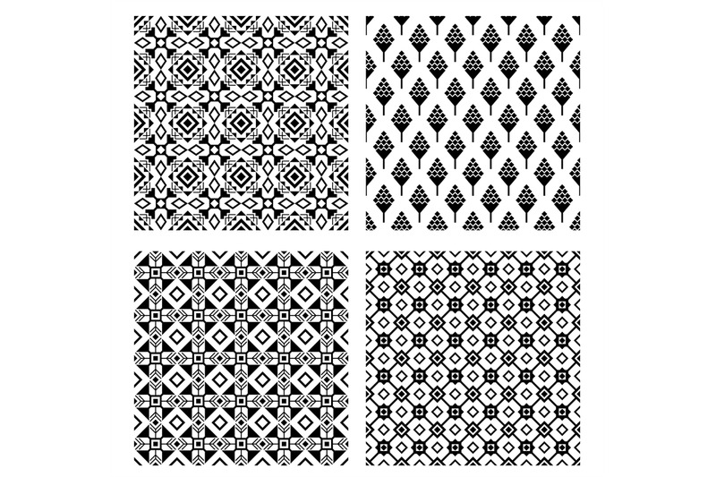 tribal-seamless-black-pattern-set