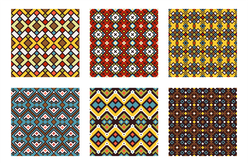 tribal-ornament-colored-pattern-set