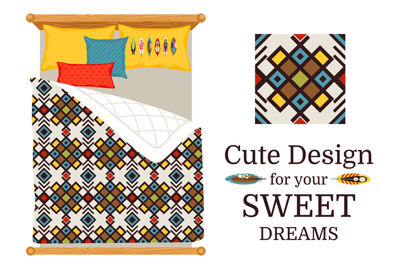 sweet-dreams-bed-sheets-geometric-pattern