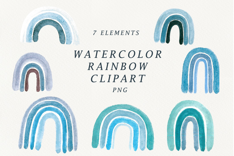 watercolor-blue-rainbow-clipart