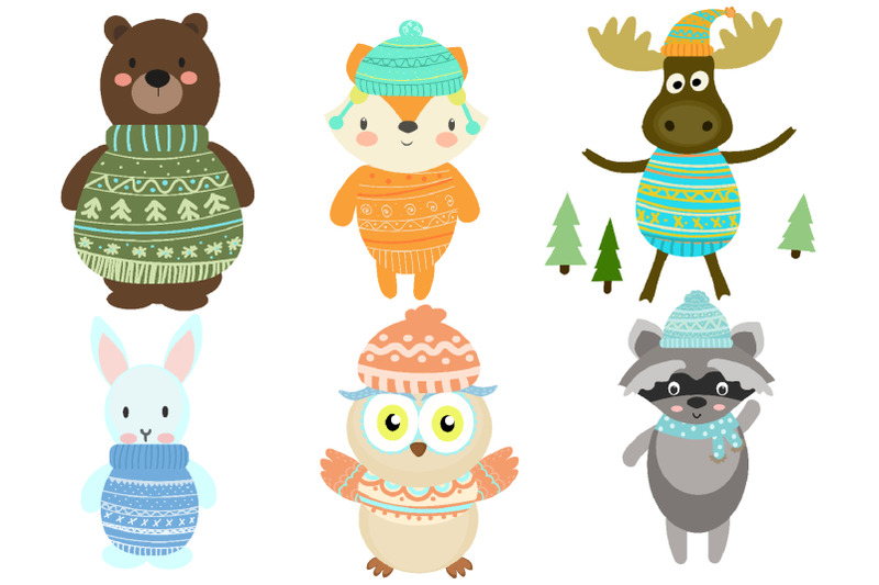 winter-woodland-animals