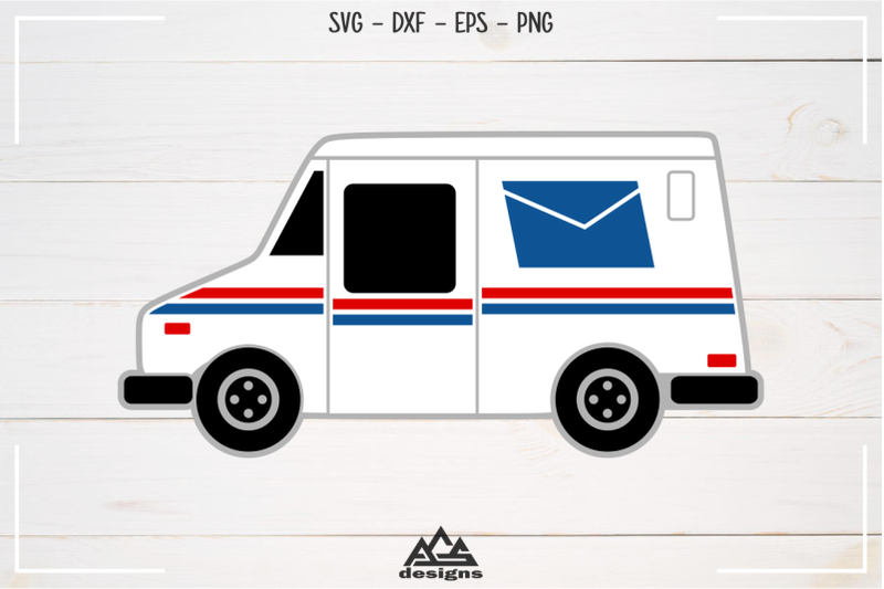 Mail Truck Svg Design By AgsDesign | TheHungryJPEG.com