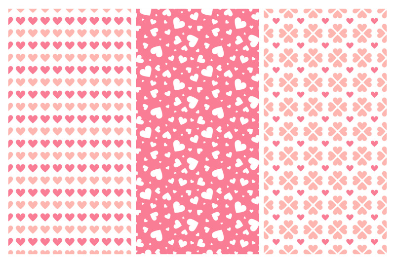 vector-seamless-hearts-patterns