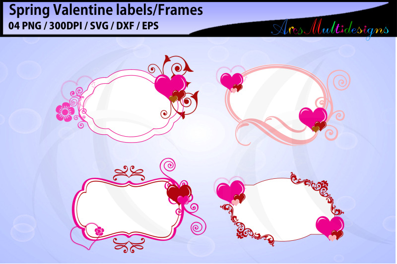 spring-valentine-labels-and-frames-tags