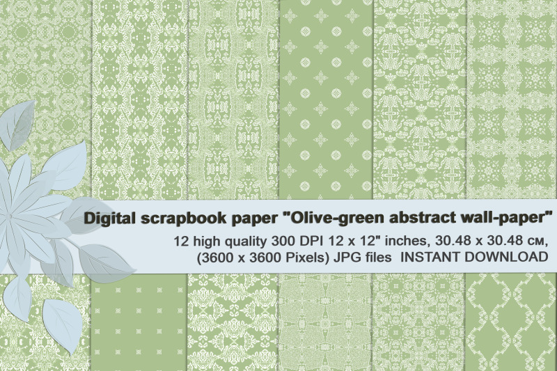 olive-green-abstract-digital-scrapbook-paper