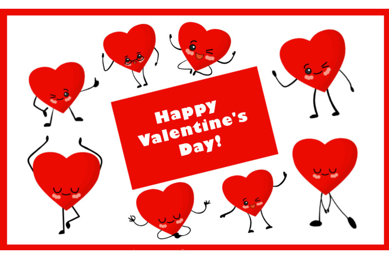 valentine-039-s-day-stickers-cards-and-patterns-beautiful-set-with-red
