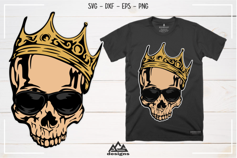 hipster-skull-with-crown-svg-design