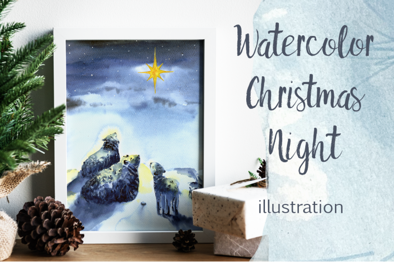 watercolor-christmas-night-illustration
