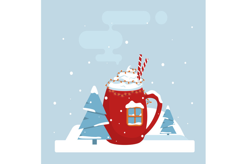 vector-winter-card-with-elegant-red-cup-with-a-drink