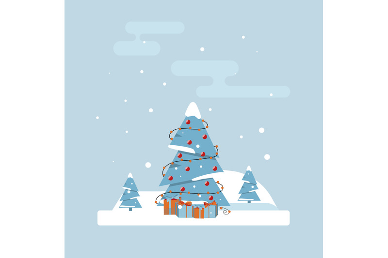 vector-christmas-tree-with-gift-boxes