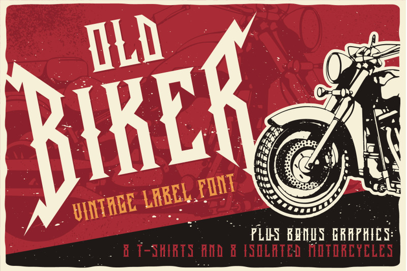 old-biker-label-font-bonus