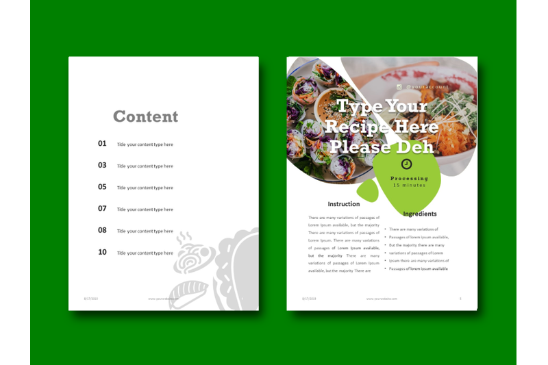 recipe-vegetarian-presentation-keynote-template
