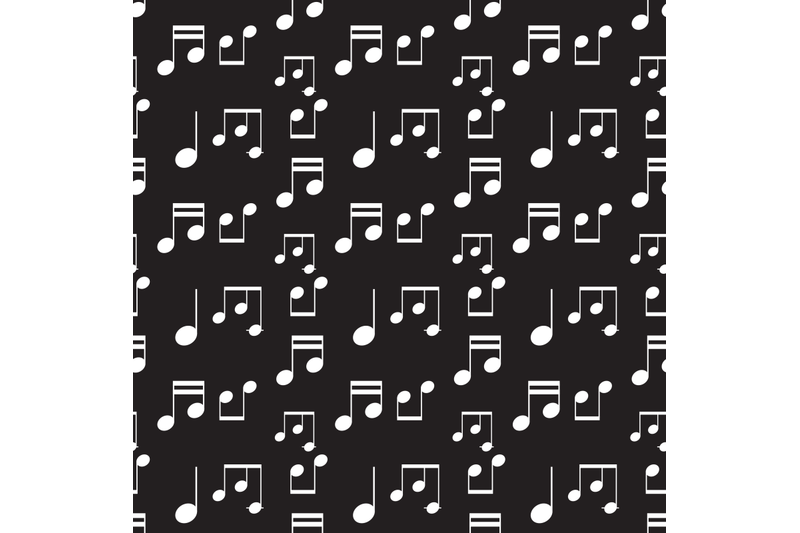 music-notes-white-seamless-pattern