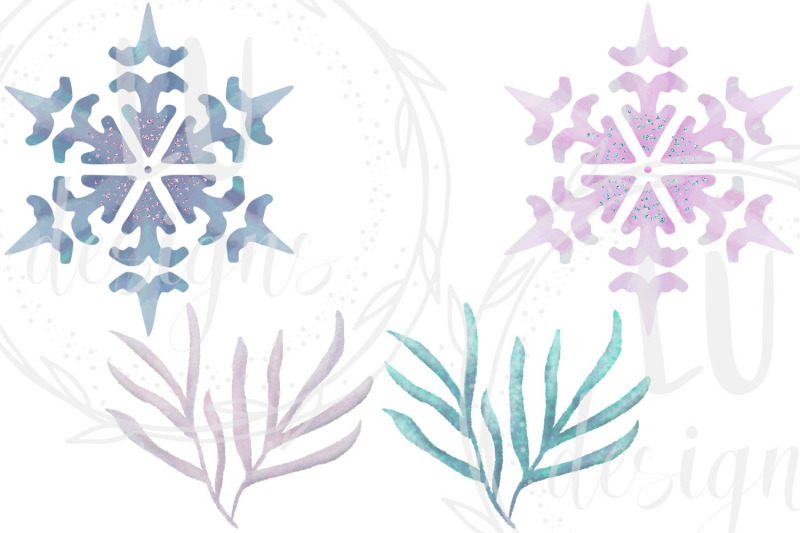 winter-watercolor-flowers-clipart-wedding-purple-floral-wreaths