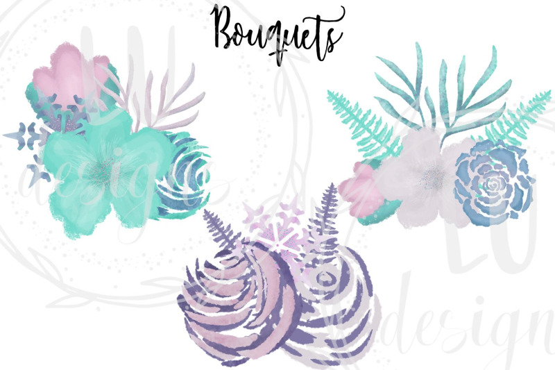 winter-watercolor-flowers-clipart-wedding-purple-floral-wreaths