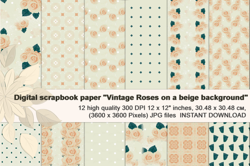 beige-vintage-backgrounds-with-roses-digital-paper