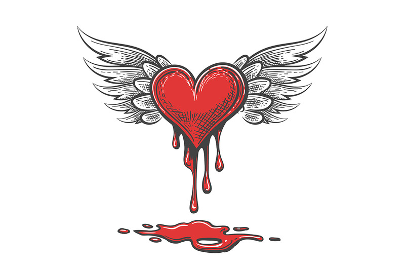 cartoon-bleeding-heart-with-wings-vector-illustartion