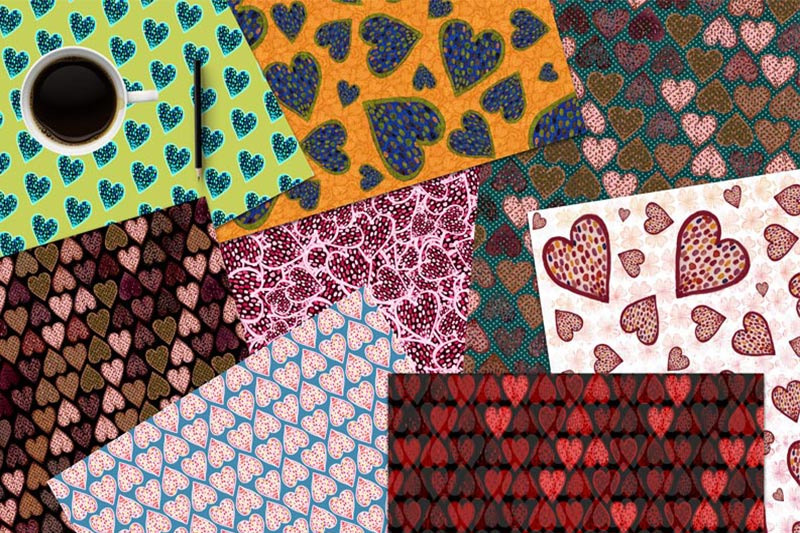 hearts-patterns-color-mix