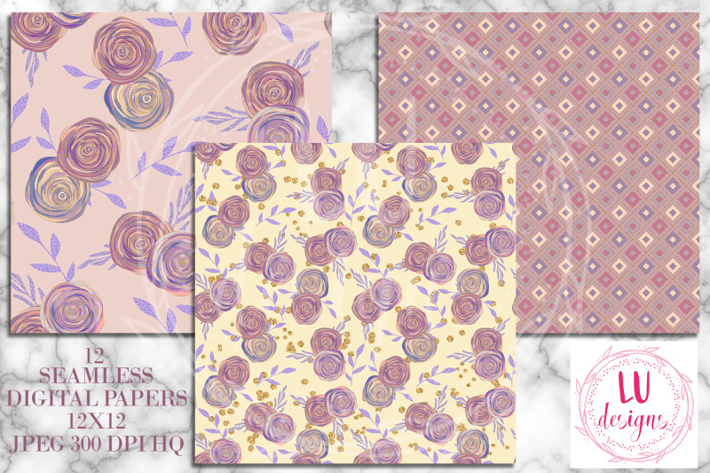 floral-digital-papers-roses-seamless-patterns-flowers-scrapbooking