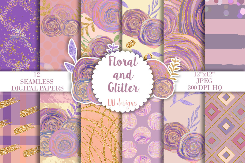 floral-digital-papers-roses-seamless-patterns-flowers-scrapbooking