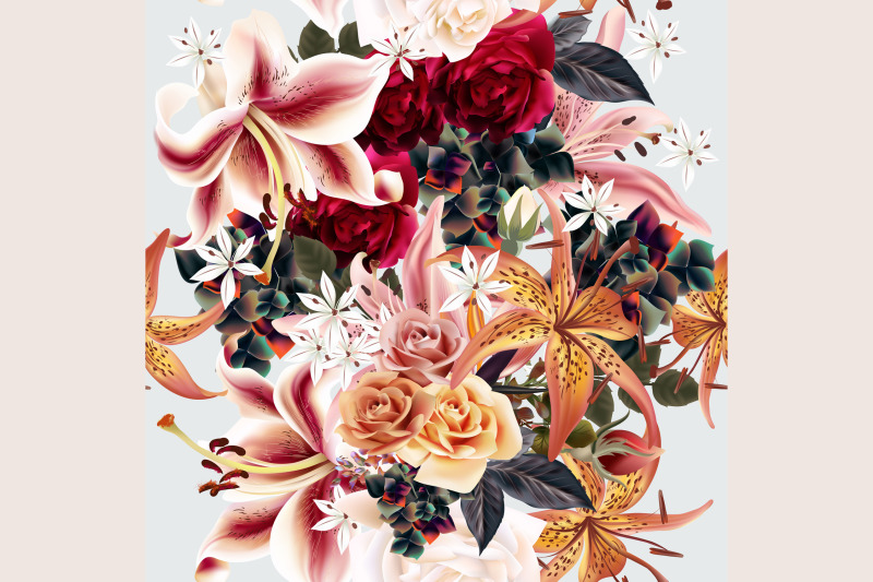 floral-vector-pattern-with-roses-and-lily-in-watercolor-style