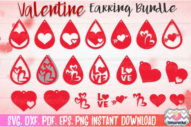 svg-dxf-pdf-png-and-eps-valentine-hearts-earring-template-bundle